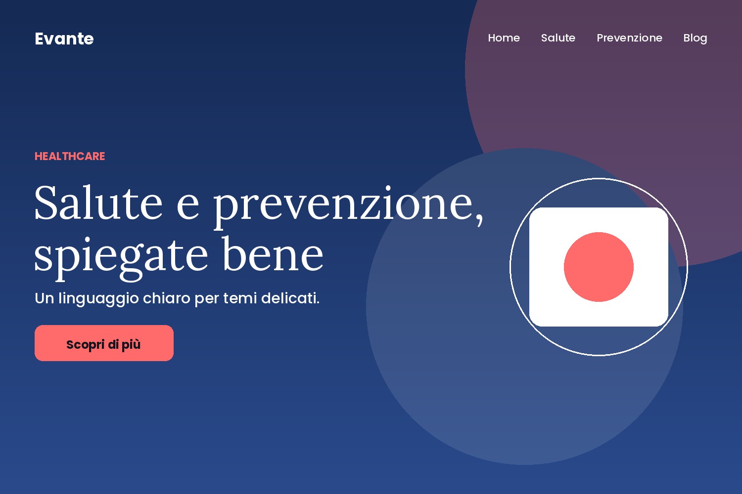 Progetto Webbidu per Evante — Healthcare